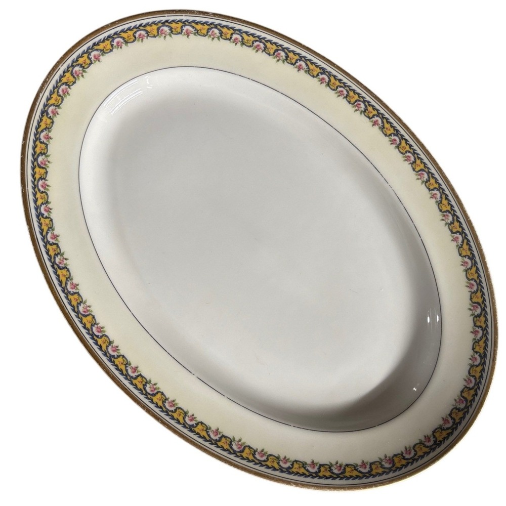 Antique Schleiger 774 China 11" Oval Serving Platter by Haviland, Limoges France